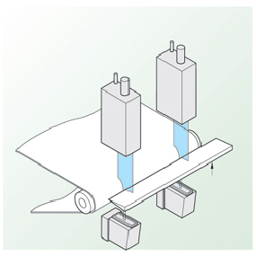 Laser Scan Micrometer measruing film thickness.