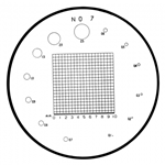 Mitutoyo comparator reticle 183-147.