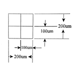 KR482 Grid Reticle 4 Squares 100um x 100um