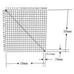 KR483 Grid Reticle 400 Squares 100um x 100um