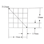 KR485 Grid Reticle 16 Squares 15mm x 15mm