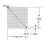 KR486 Grid Reticle 196 Squares 7mm x 7mm