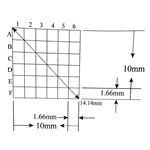 KR493 Grid Reticle 36 Squares 10mm x 10mm