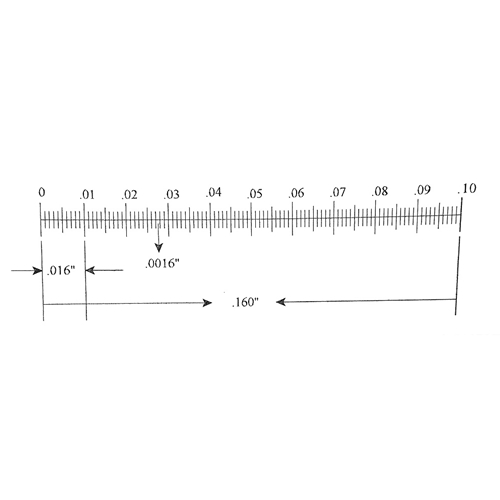 KR287 Ruler Reticle 0.160