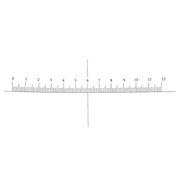 KR271 Ruler Reticle 12mm in 120 Divisions