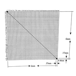 KR475 Grid Reticle 1,600 Squares 10mm x 10mm