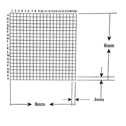 KR499 Grid Reticle 400 Squares 8mm x 8mm